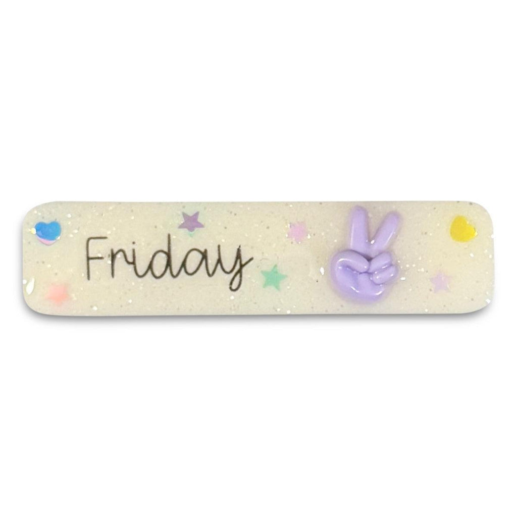 Days of the Week Resin Hair Clips Set-Clearance no slip hair clips-Flower No slip hair clips-Animal no slip hair clips-Star no slip hair clip-heart no slip hair clips-butterfly no slip hair clips-Moo G Clips