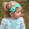 Double Bow Felt & Crystal Headbands-girls felt crystal bow headband-Moo G Clips