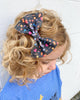 Hanukkah Print Leather Hair Bows-no slip leather hair bows no slip leather hair clips-Moo G Clips
