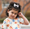Hanukkah Print Leather Hair Bows-no slip leather hair bows no slip leather hair clips-Moo G Clips