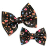 Hanukkah Print Leather Hair Bows-no slip leather hair bows no slip leather hair clips-Moo G Clips