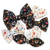 Hanukkah Print Leather Hair Bows-no slip leather hair bows no slip leather hair clips-Moo G Clips
