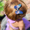 Leather Butterfly Hair Bows - Metallics-leather butterfly hair accessories - no slip clip - party hair bows - spring hair accessories - easter hair bows -Moo G Clips