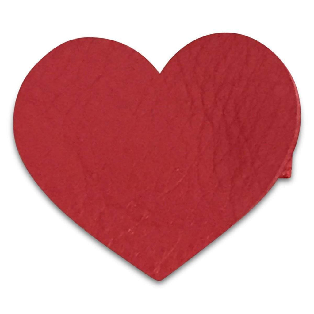 Leather Hearts *NEW colors added!*-no slip leather hair bows no slip leather hair clips-Moo G Clips