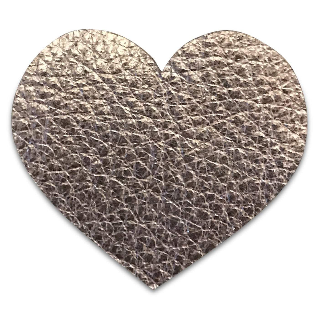 Leather Hearts *NEW colors added!*-no slip leather hair bows no slip leather hair clips-Moo G Clips