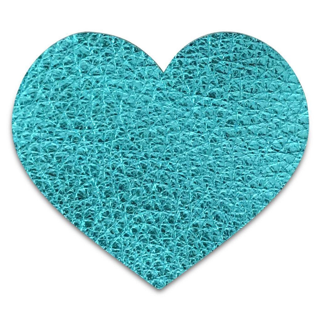 Leather Hearts *NEW colors added!*-no slip leather hair bows no slip leather hair clips-Moo G Clips