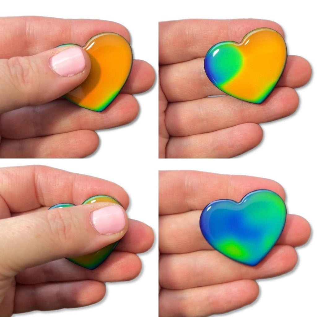 Mood Changing Resin Heart Clips (seconds)-Clearance no slip hair clips-Flower No slip hair clips-Animal no slip hair clips-Star no slip hair clip-heart no slip hair clips-butterfly no slip hair clips-Moo G Clips
