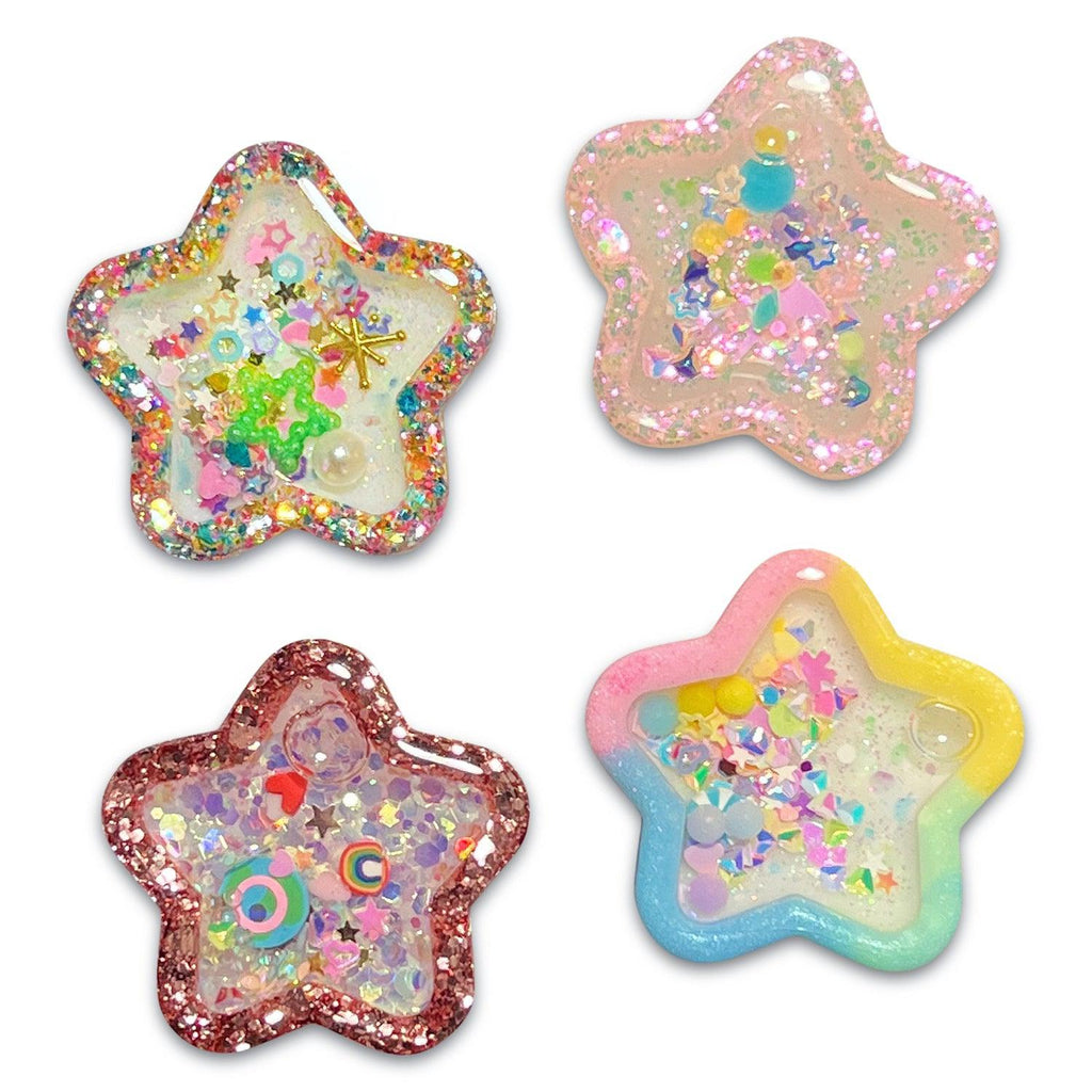 Moons & Stars Resin Liquid Shakers-Clearance no slip hair clips-Flower No slip hair clips-Animal no slip hair clips-Star no slip hair clip-heart no slip hair clips-butterfly no slip hair clips-Moo G Clips