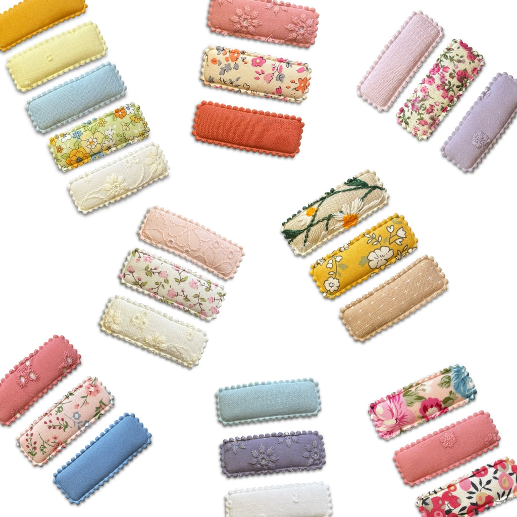 Square Larger Simple Snap Clip Sets-snap clip hair clip - no slip hair accessories - party favor- baby-Moo G Clips