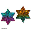 Star of David Metallic Leather Hair Clips-no slip leather hair bows no slip leather hair clips-Moo G Clips