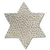 Star of David Metallic Leather Hair Clips-no slip leather hair bows no slip leather hair clips-Moo G Clips