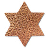 Star of David Metallic Leather Hair Clips-no slip leather hair bows no slip leather hair clips-Moo G Clips