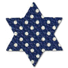 Star of David Prints Leather Hair Clips-no slip leather hair bows no slip leather hair clips-Moo G Clips