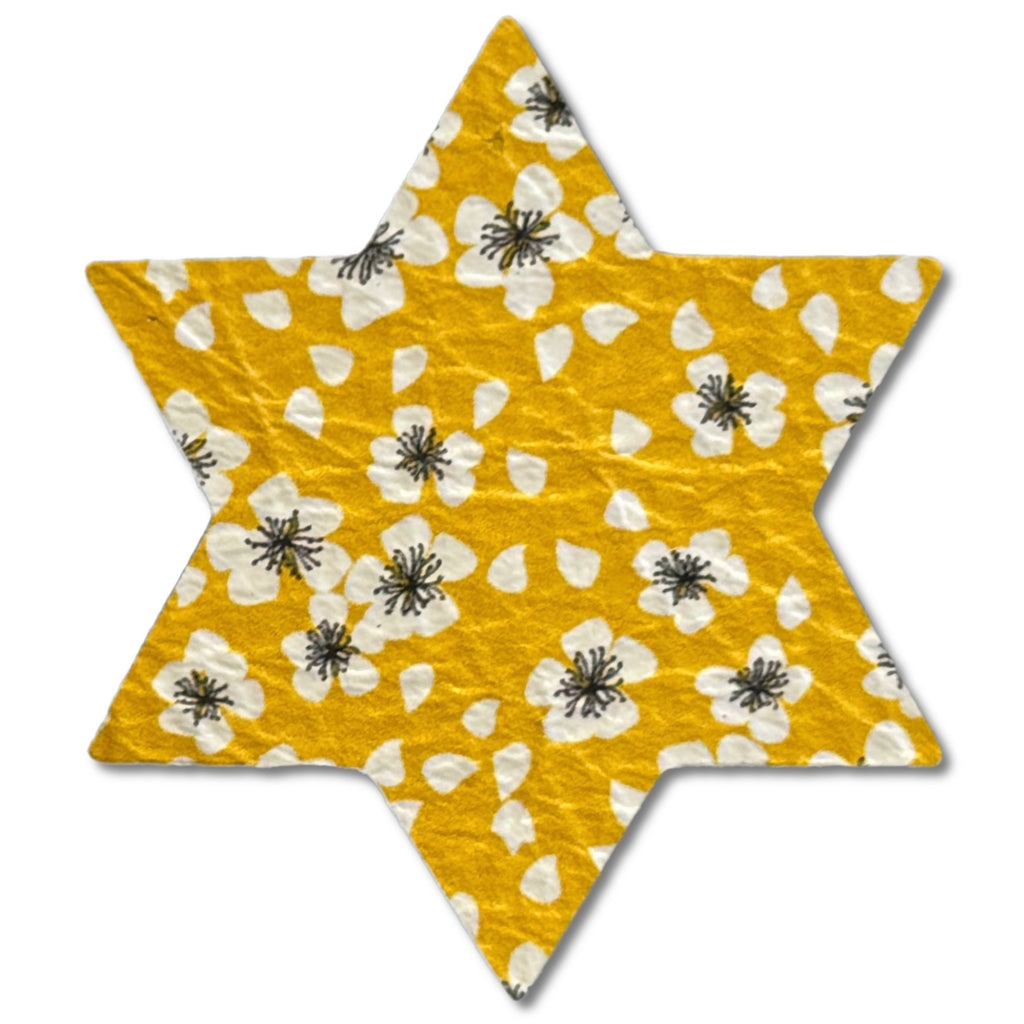 Star of David Prints Leather Hair Clips-no slip leather hair bows no slip leather hair clips-Moo G Clips