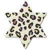 Star of David Prints Leather Hair Clips-no slip leather hair bows no slip leather hair clips-Moo G Clips