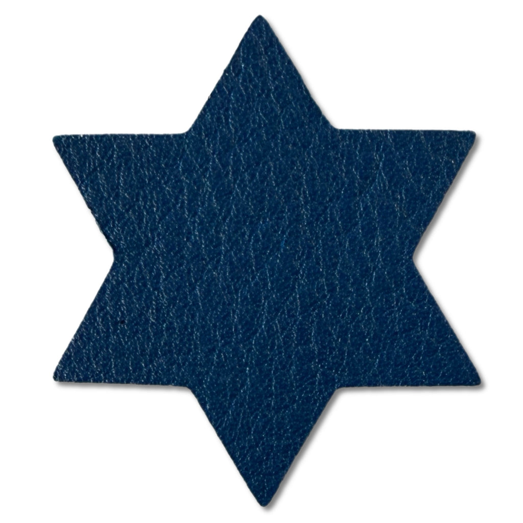 Star of David Solid Leather Hair Clips-no slip leather hair bows no slip leather hair clips-Moo G Clips