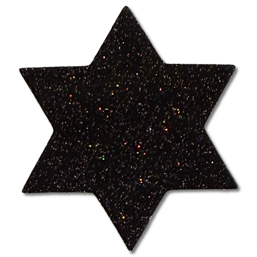 Star of David Solid Leather Hair Clips-no slip leather hair bows no slip leather hair clips-Moo G Clips
