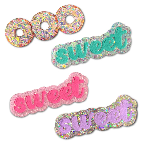 Sweet Sweets Resin Bar Hair Clips-Clearance no slip hair clips-Flower No slip hair clips-Animal no slip hair clips-Star no slip hair clip-heart no slip hair clips-butterfly no slip hair clips-Moo G Clips