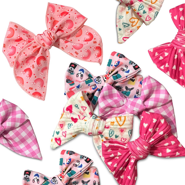 Valentine's Day Classic Hair Bows *NEW!*-Clearance no slip hair clips-Flower No slip hair clips-Animal no slip hair clips-Star no slip hair clip-heart no slip hair clips-butterfly no slip hair clips-Moo G Clips