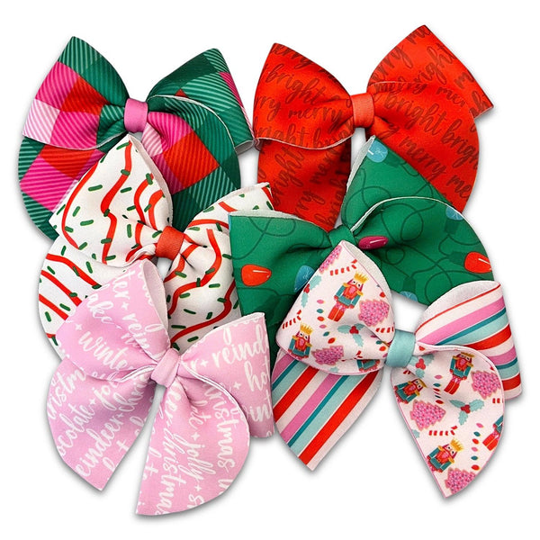 Very Merry Christmas Sailor Hair Bows *NEW!*-Clearance no slip hair clips-Flower No slip hair clips-Animal no slip hair clips-Star no slip hair clip-heart no slip hair clips-butterfly no slip hair clips-Moo G Clips