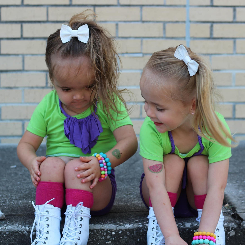 Basic Color Leather Hair Bows-no slip leather hair bows no slip leather hair clips-Moo G Clips