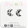 Black & White Moon Resin Earrings-Clearance no slip hair clips-Flower No slip hair clips-Animal no slip hair clips-Star no slip hair clip-heart no slip hair clips-butterfly no slip hair clips-Moo G Clips