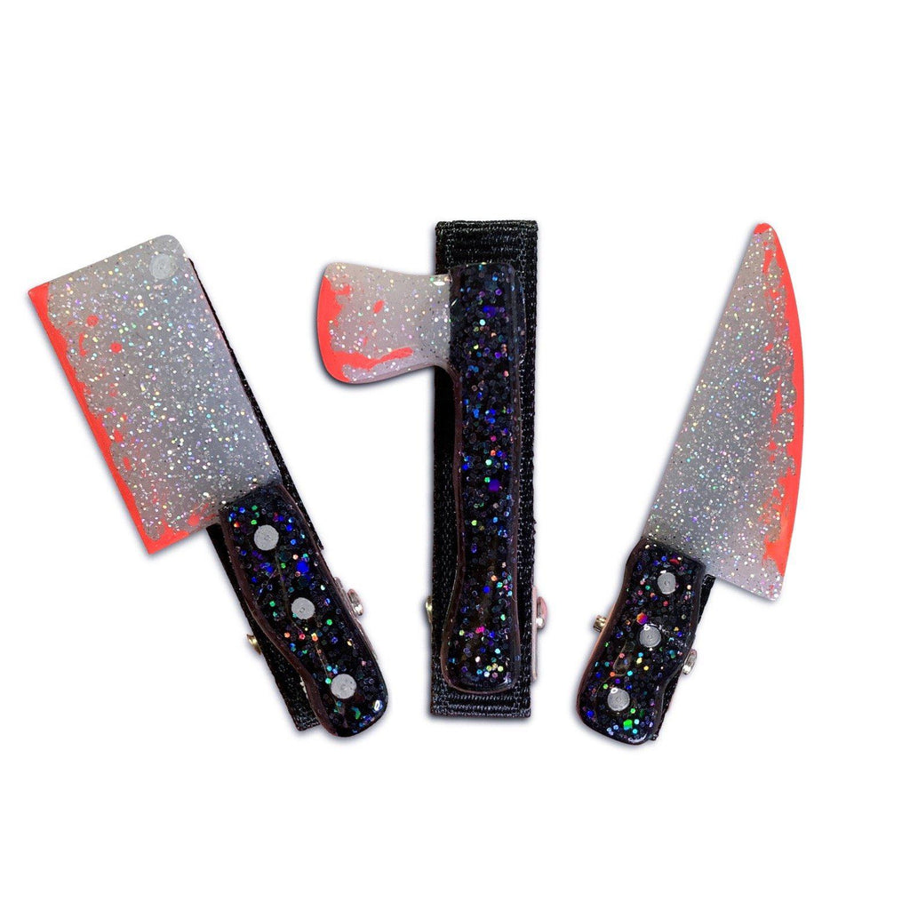 Bloody Knives Resin Hair Clips-Clearance no slip hair clips-Flower No slip hair clips-Animal no slip hair clips-Star no slip hair clip-heart no slip hair clips-butterfly no slip hair clips-Moo G Clips