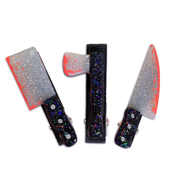 Bloody Knives Resin Hair Clips-Clearance no slip hair clips-Flower No slip hair clips-Animal no slip hair clips-Star no slip hair clip-heart no slip hair clips-butterfly no slip hair clips-Moo G Clips