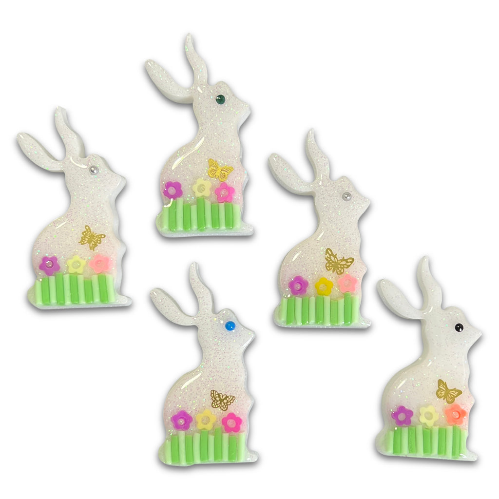 Bunny Rabbit Resin Hair Clips *NEW!*-Clearance no slip hair clips-Flower No slip hair clips-Animal no slip hair clips-Star no slip hair clip-heart no slip hair clips-butterfly no slip hair clips-Moo G Clips