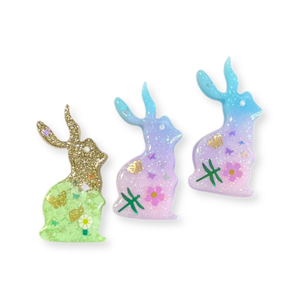 Bunny Rabbit Resin Hair Clips *NEW!*-Clearance no slip hair clips-Flower No slip hair clips-Animal no slip hair clips-Star no slip hair clip-heart no slip hair clips-butterfly no slip hair clips-Moo G Clips