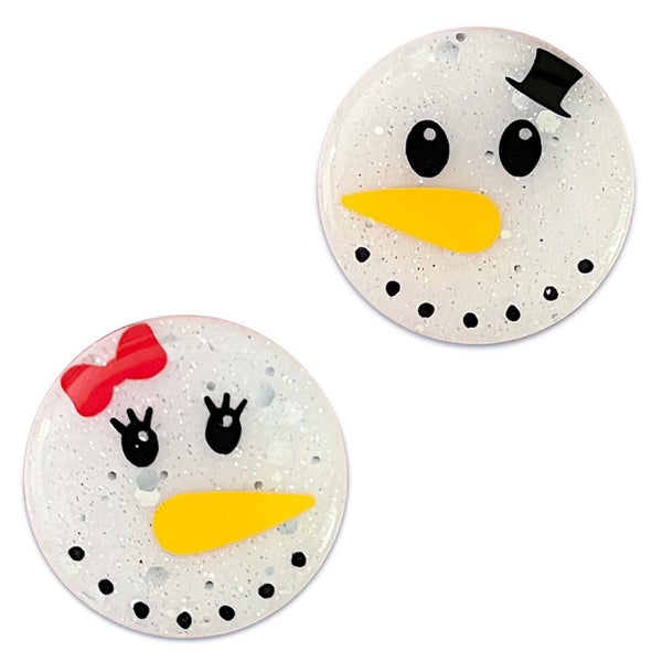 Circular Snow People Resin Hair Clips & More-Clearance no slip hair clips-Flower No slip hair clips-Animal no slip hair clips-Star no slip hair clip-heart no slip hair clips-butterfly no slip hair clips-Moo G Clips