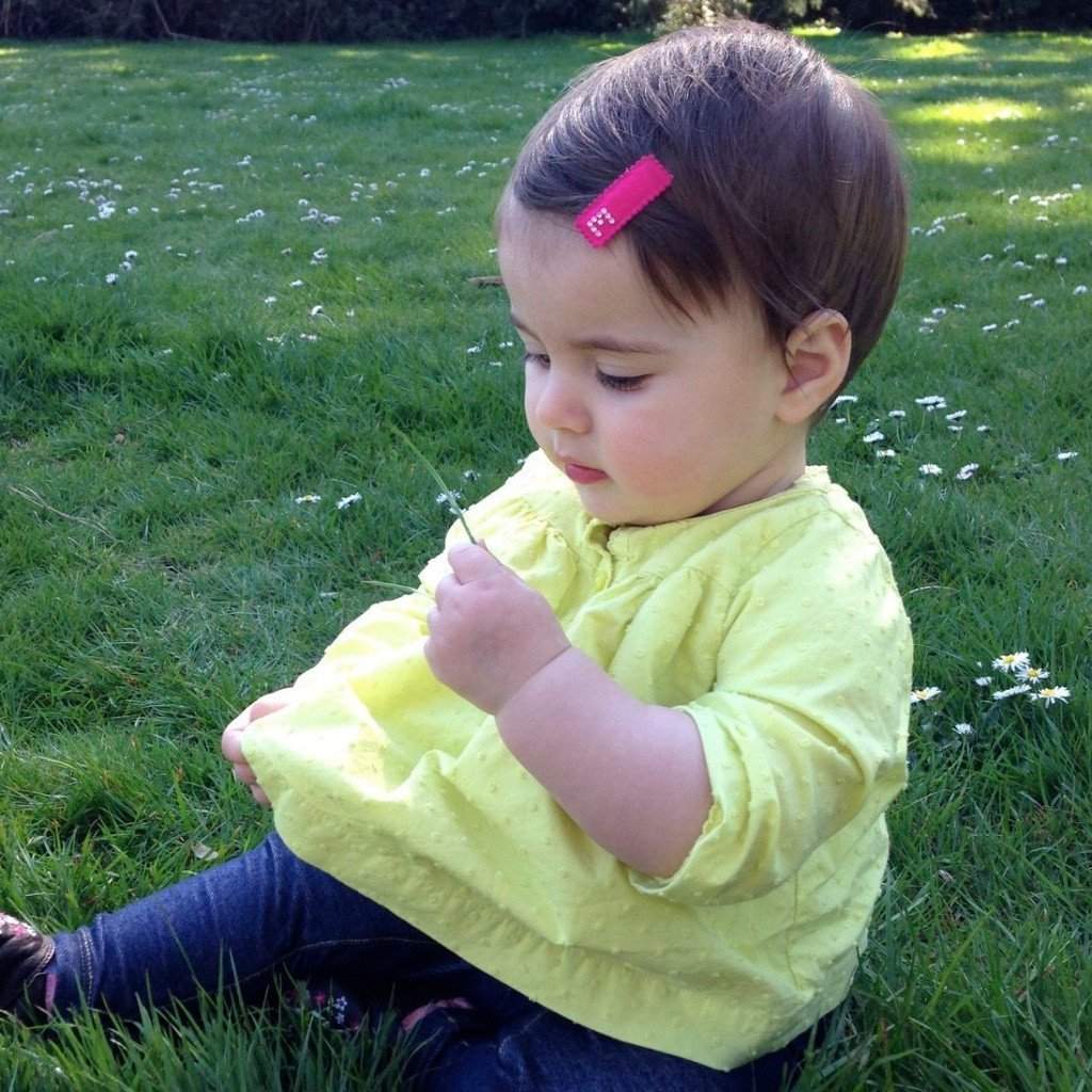 Crystal Initial Small Snap Hair Clips-no slip girls hair clips - no slip baby hair bows-Moo G Clips