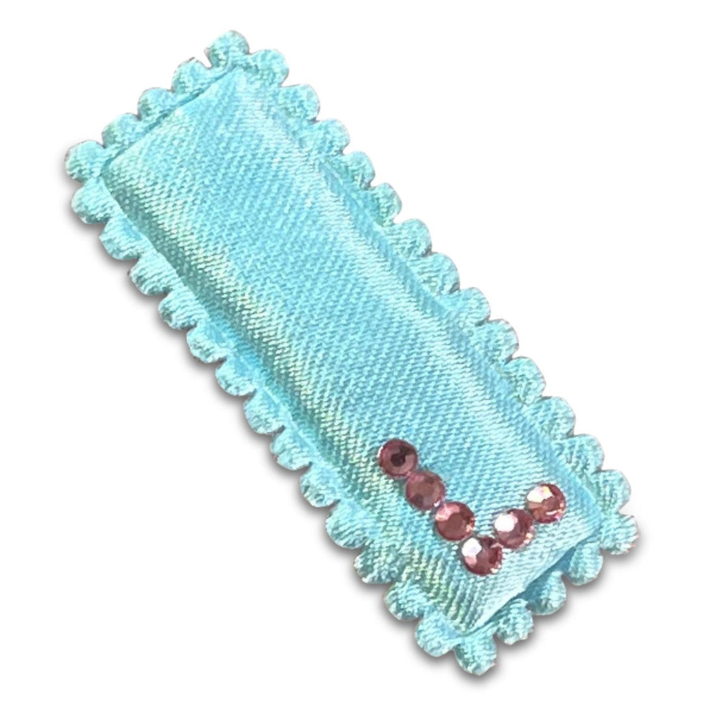 Crystal Initial Small Snap Hair Clips-no slip girls hair clips - no slip baby hair bows-Moo G Clips