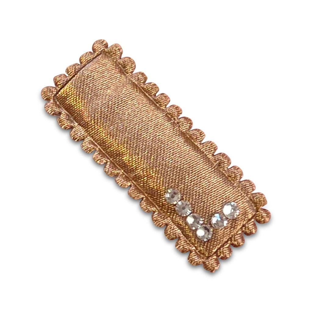 Crystal Initial Small Snap Hair Clips-no slip girls hair clips - no slip baby hair bows-Moo G Clips