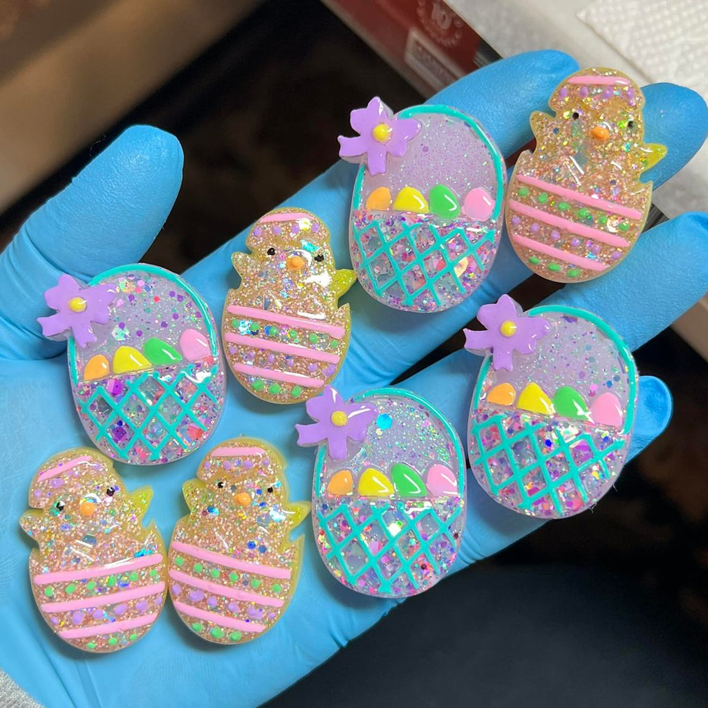 Easter Themed Resin Hair Clips & Pins-Clearance no slip hair clips-Flower No slip hair clips-Animal no slip hair clips-Star no slip hair clip-heart no slip hair clips-butterfly no slip hair clips-Moo G Clips
