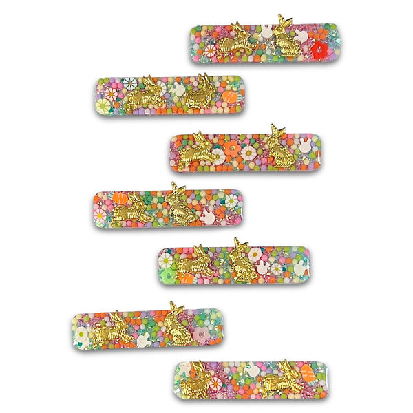 Gold Bunny Fun Resin Hair Clips-Clearance no slip hair clips-Flower No slip hair clips-Animal no slip hair clips-Star no slip hair clip-heart no slip hair clips-butterfly no slip hair clips-Moo G Clips