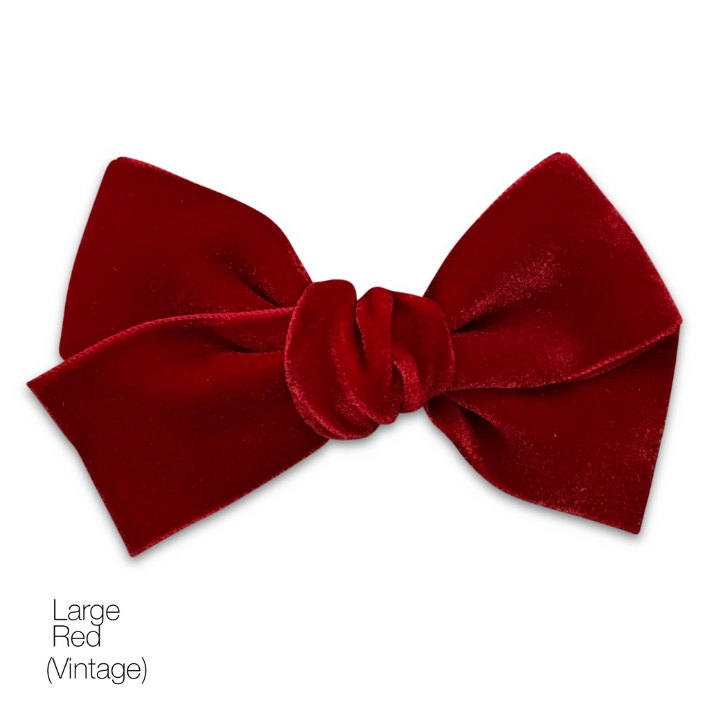 Hair Clips -Large Velvet Hair Bows - Baby Bows - Baby Gift-no slip velvet hair bows no slip velvethair clips-Moo G Clips