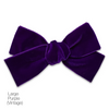 Hair Clips -Large Velvet Hair Bows - Baby Bows - Baby Gift-no slip velvet hair bows no slip velvethair clips-Moo G Clips