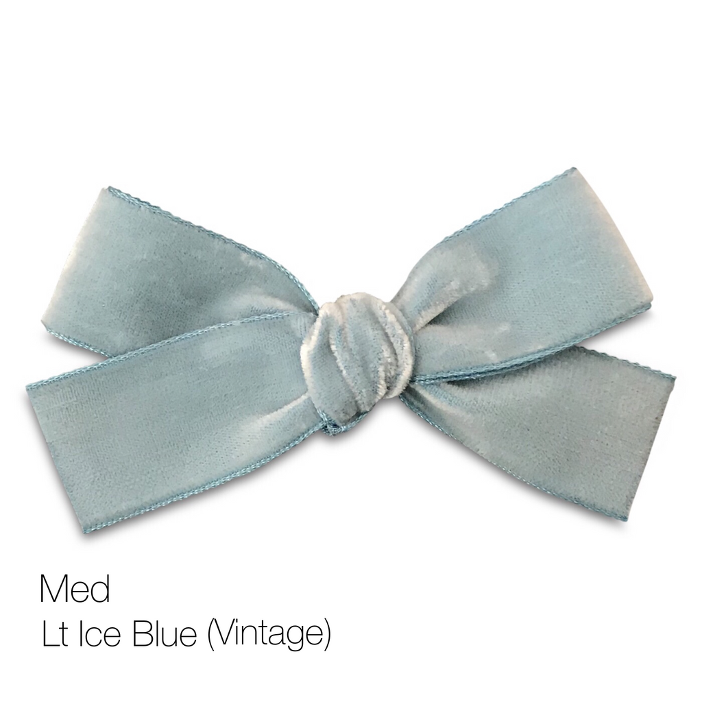 Hair Clips - Medium Velvet Hair Bows - Baby Bows - Baby Gift-no slip velvet hair bows no slip velvethair clips-Moo G Clips