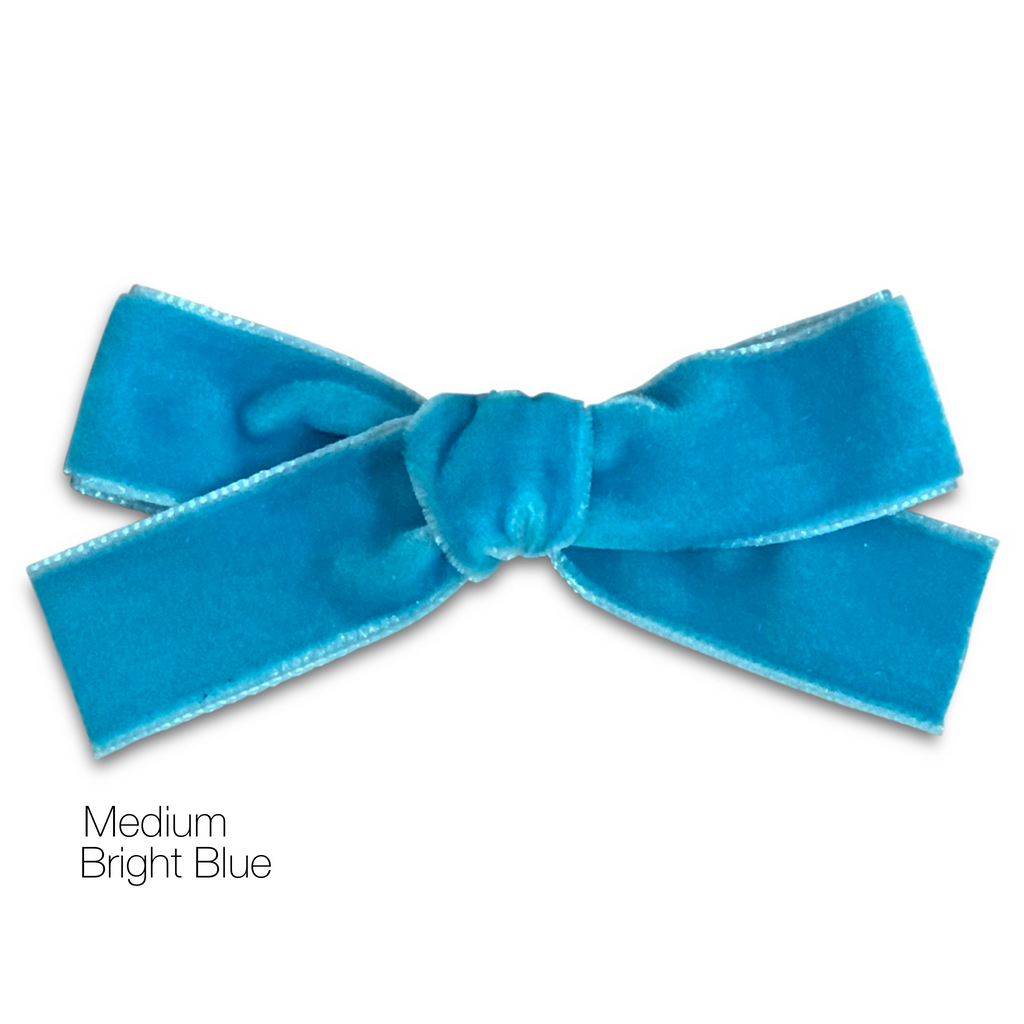 Hair Clips - Medium Velvet Hair Bows - Baby Bows - Baby Gift-no slip velvet hair bows no slip velvethair clips-Moo G Clips