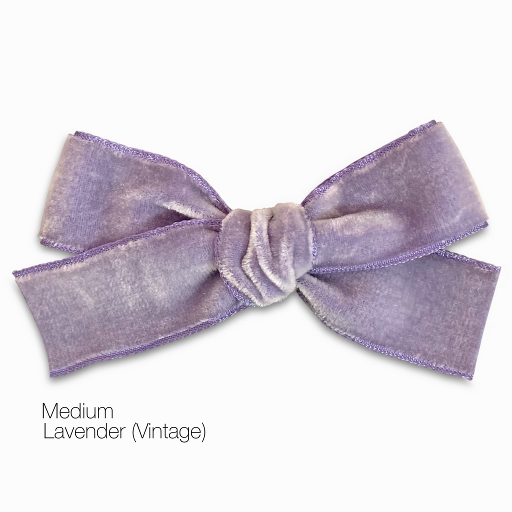 Hair Clips - Medium Velvet Hair Bows - Baby Bows - Baby Gift-no slip velvet hair bows no slip velvethair clips-Moo G Clips