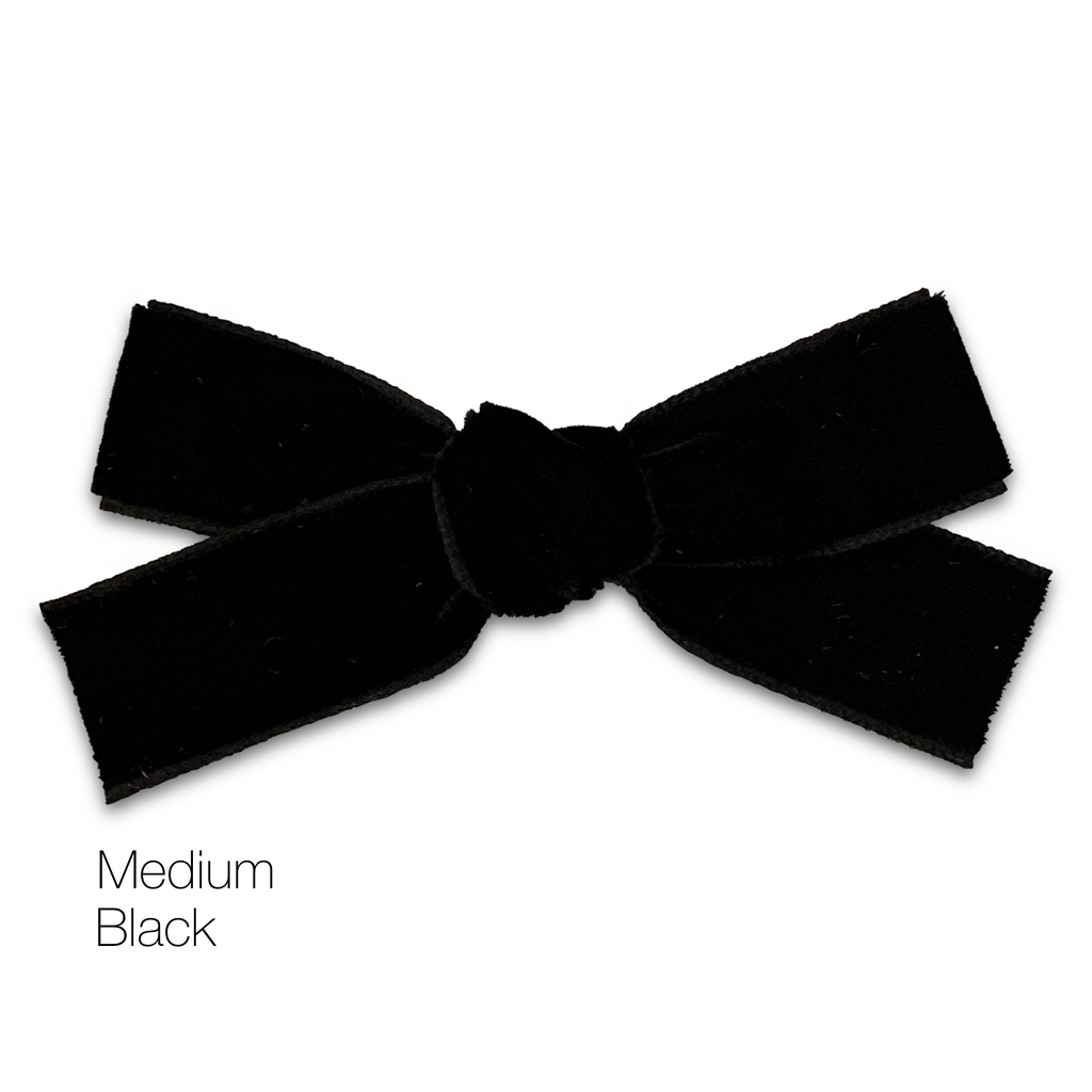 Hair Clips - Medium Velvet Hair Bows - Baby Bows - Baby Gift-no slip velvet hair bows no slip velvethair clips-Moo G Clips