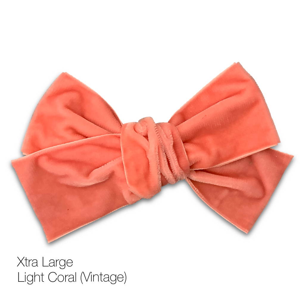 Hair Clips -XLarge Velvet Hair Bows - Baby Bows - Baby Gift-no slip velvet hair bows no slip velvethair clips-Moo G Clips
