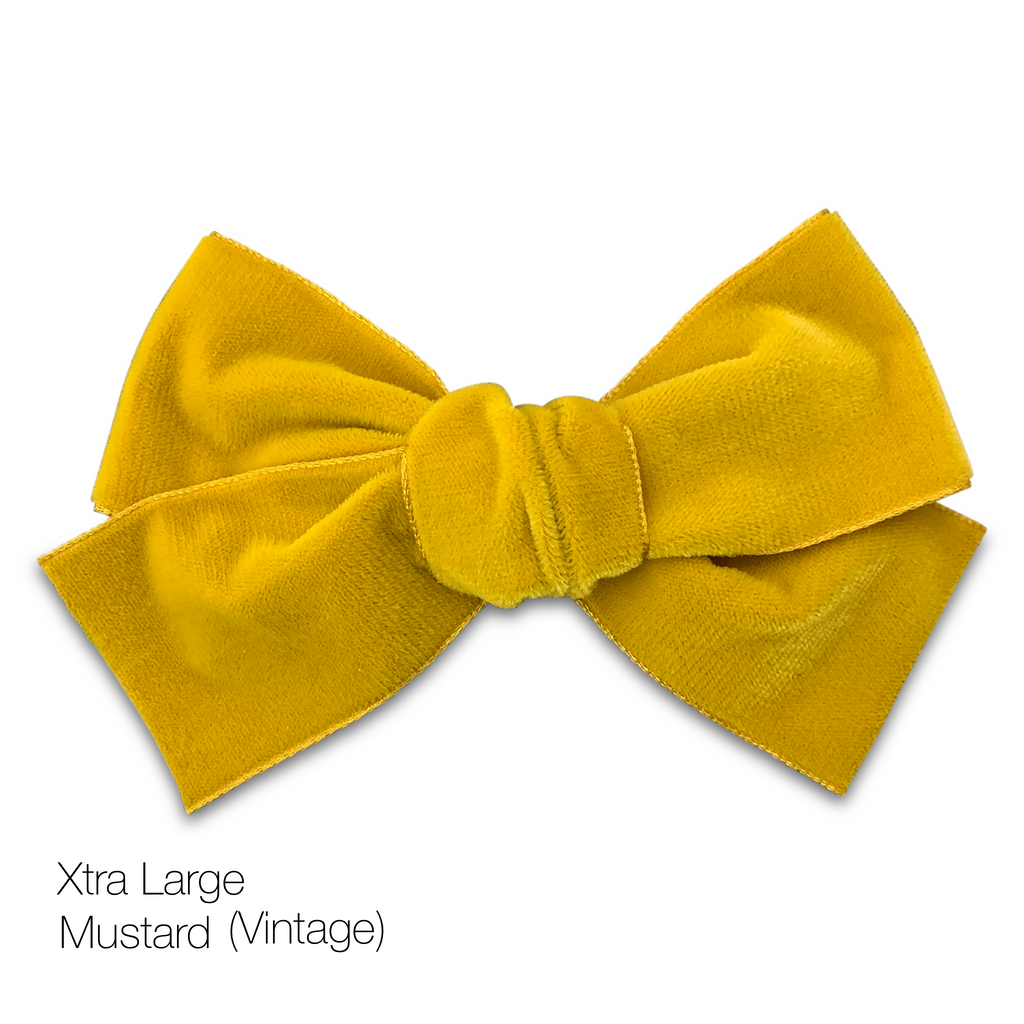 Hair Clips -XLarge Velvet Hair Bows - Baby Bows - Baby Gift-no slip velvet hair bows no slip velvethair clips-Moo G Clips