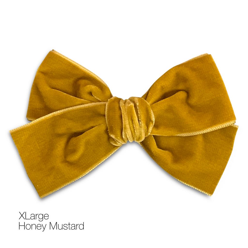 Hair Clips -XLarge Velvet Hair Bows - Baby Bows - Baby Gift-no slip velvet hair bows no slip velvethair clips-Moo G Clips