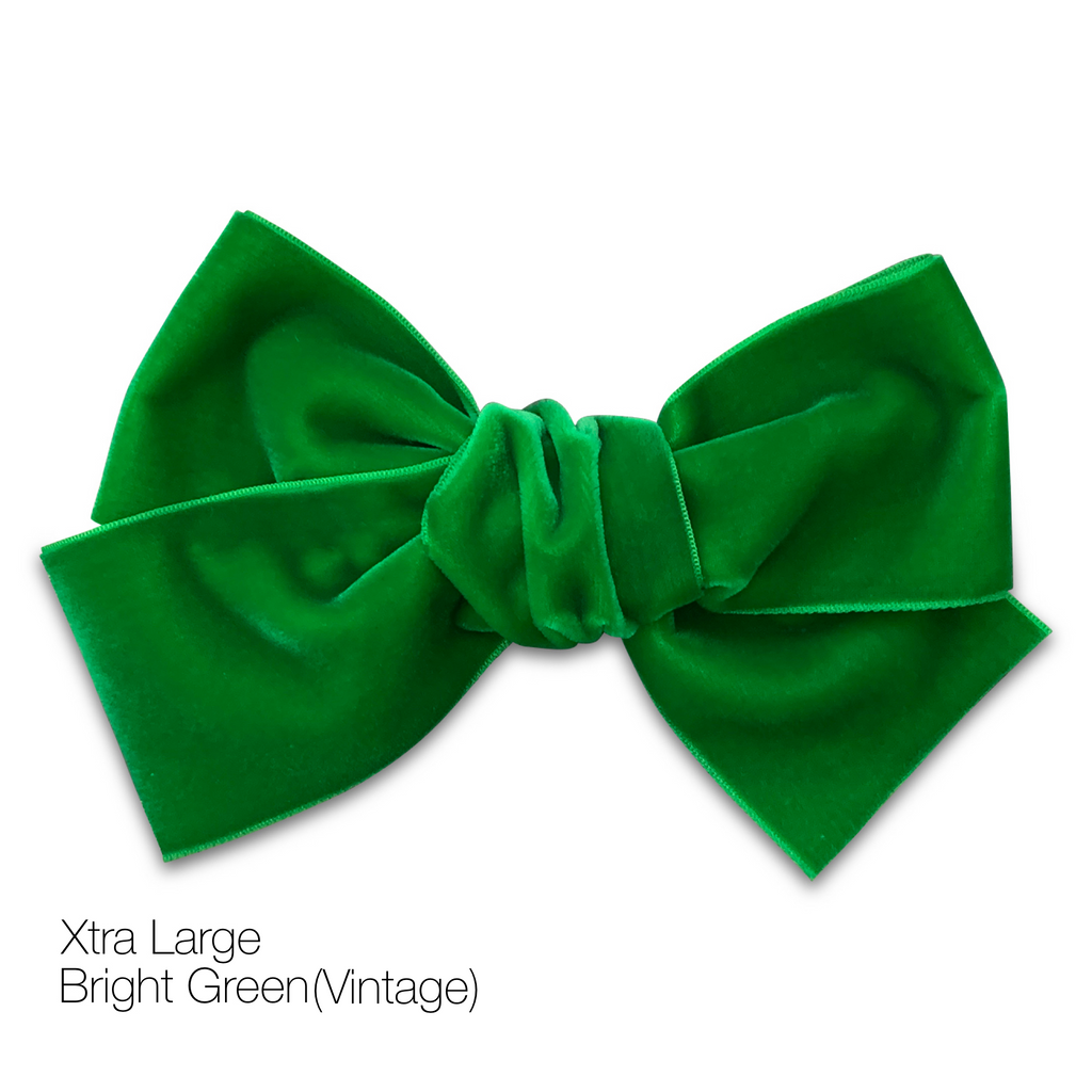 Hair Clips -XLarge Velvet Hair Bows - Baby Bows - Baby Gift-no slip velvet hair bows no slip velvethair clips-Moo G Clips