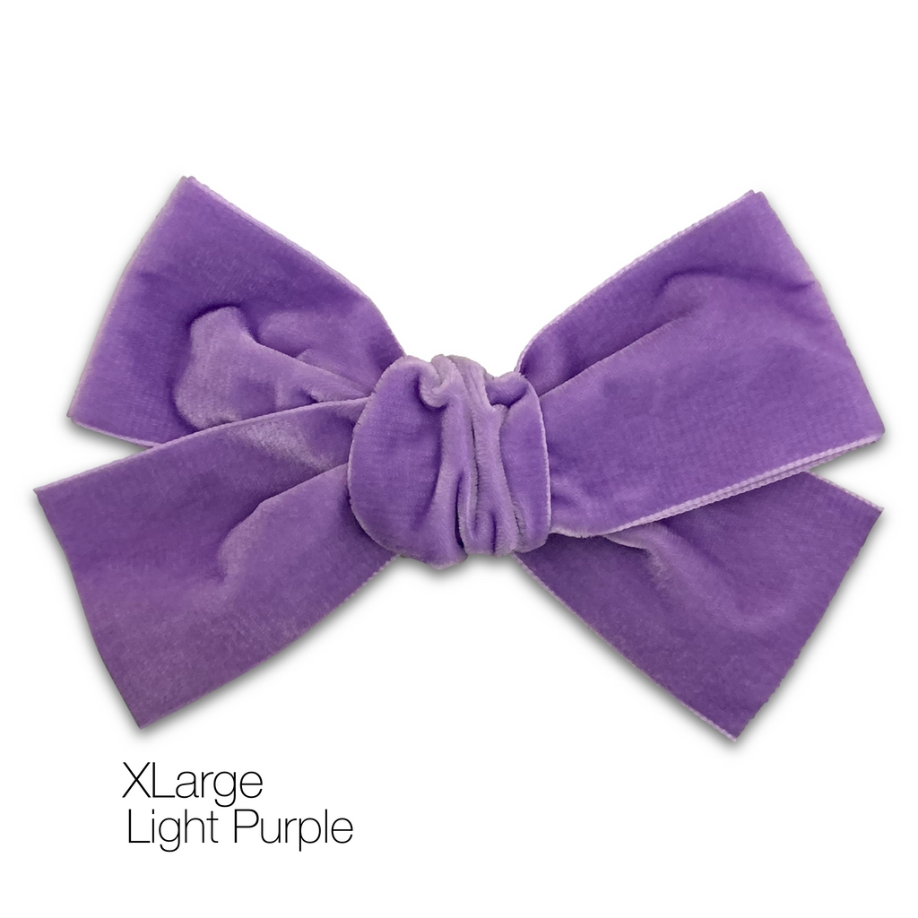 Hair Clips -XLarge Velvet Hair Bows - Baby Bows - Baby Gift-no slip velvet hair bows no slip velvethair clips-Moo G Clips