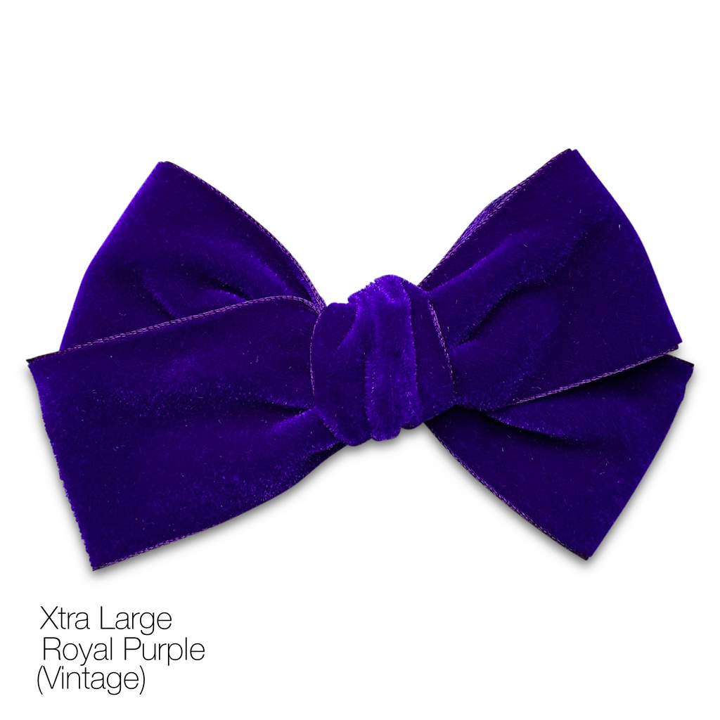 Hair Clips -XLarge Velvet Hair Bows - Baby Bows - Baby Gift-no slip velvet hair bows no slip velvethair clips-Moo G Clips