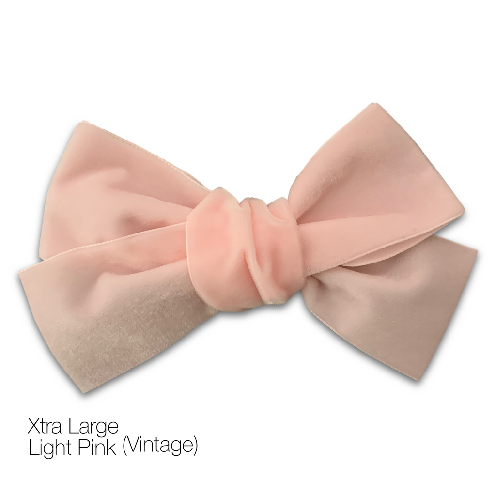 Hair Clips -XLarge Velvet Hair Bows - Baby Bows - Baby Gift-no slip velvet hair bows no slip velvethair clips-Moo G Clips