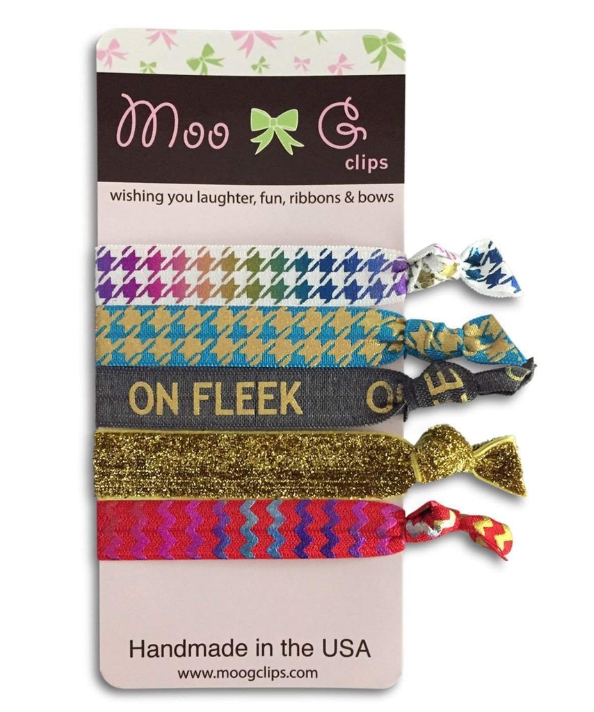 Hair Ties All-ponytail holders - party favor - girls hair accessories-Moo G Clips